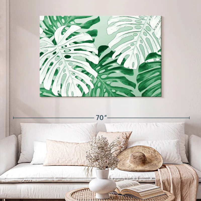 Monstera de la jungle tropicale Harnek, H 32 po x l 48 po