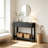 39.4'' Fluted Console Table with Drawers, Narrow Entryway Table with Storage Shelf-1995411081