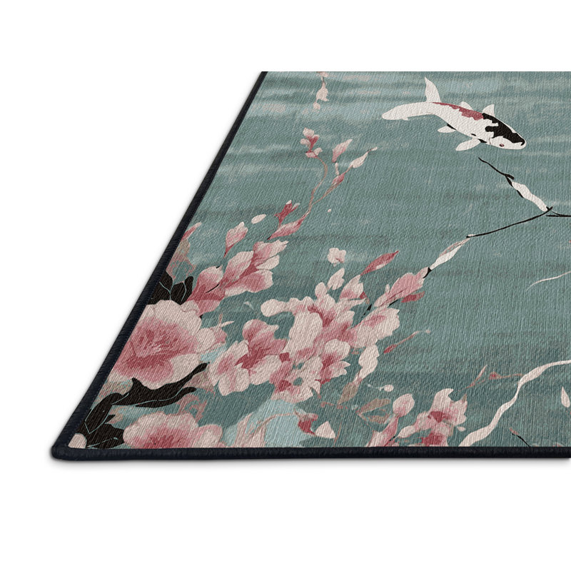 Tapis gris lavable à la machine, Carré 4 pi