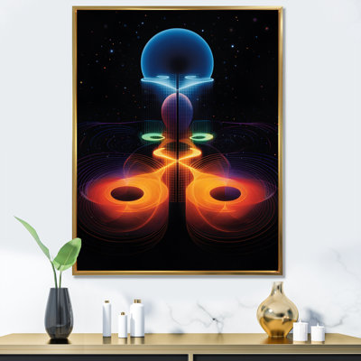 «Full Moon Symmetry Futures Abstract Landscape I - Minimalisme», décoration murale