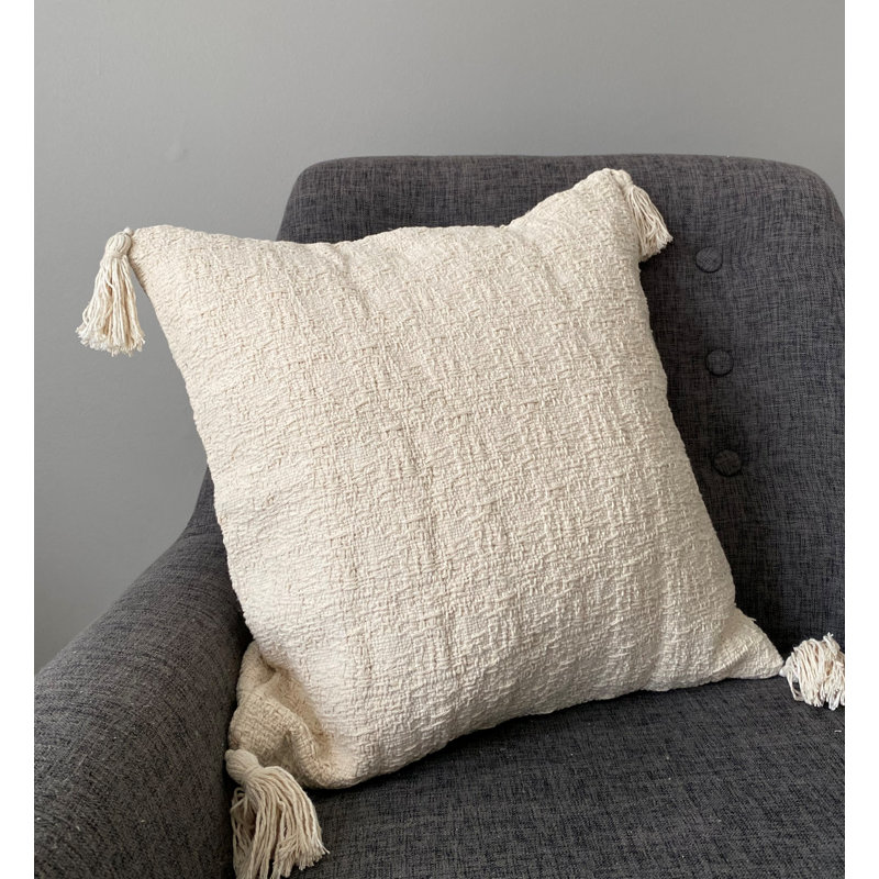 Housse de coussin d'intérieur en polyester , Beige