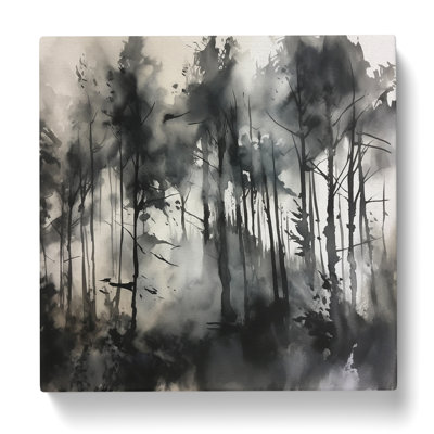 Forest Ink Wash No.4 - Wrapped Canvas