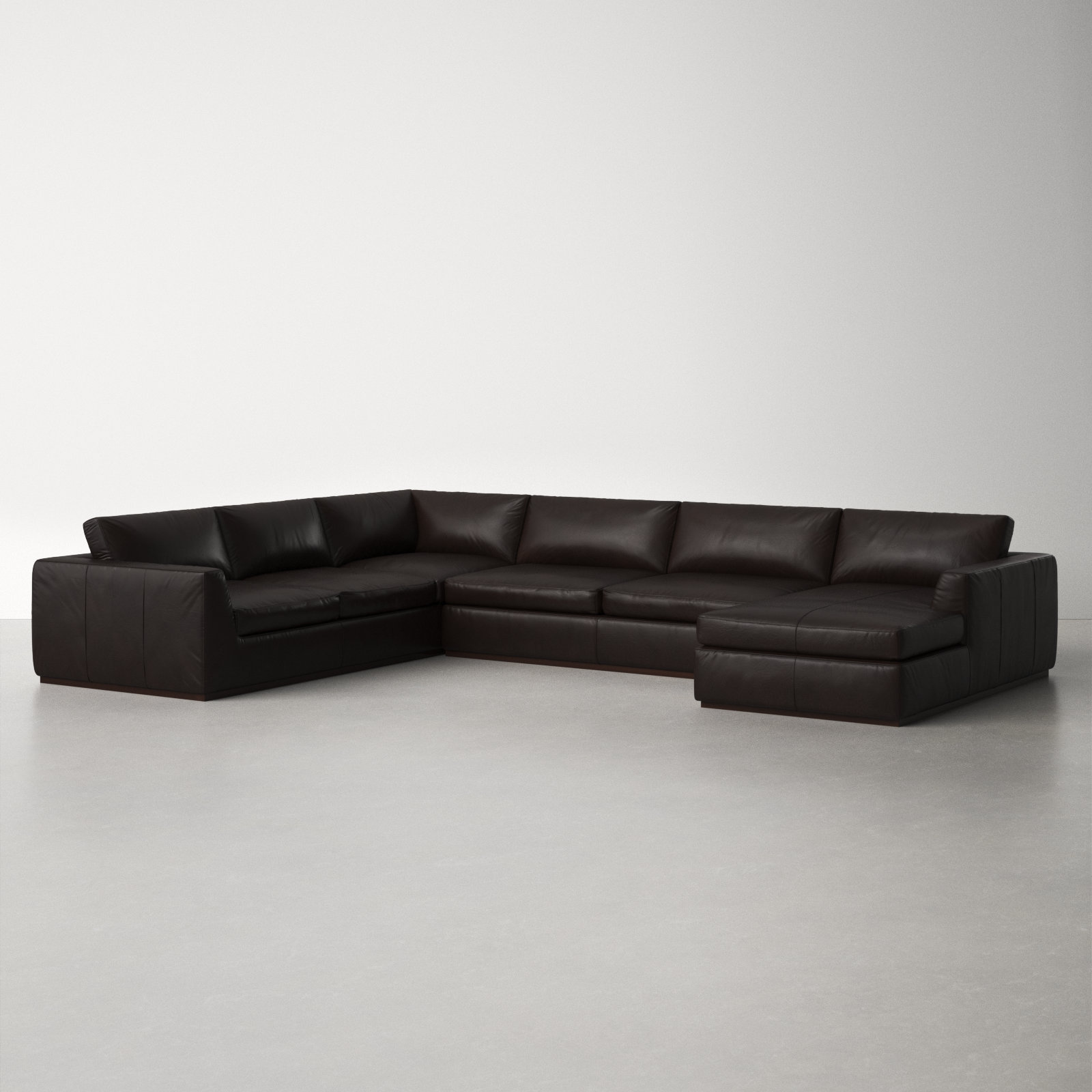 Wexford Upholstered U-Sectional, Merino Cotton Polyester Blend, Left Hand Facing