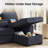 Latitude Run® 91.5 " Modern Shariff Reversible Chenille Upholstered Sleeper Sectional Sofa with Storage Chaise-1938120674