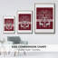 Christmas Des - Deer and Heart Tree, gris sur fond rouge, reproduction sur toile-1783061402-1783061399