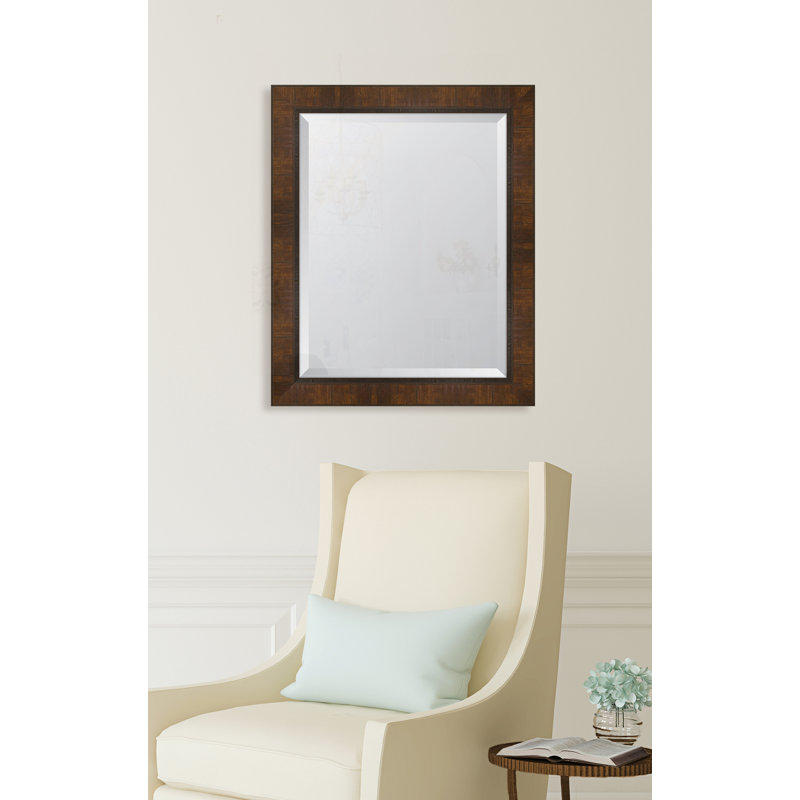 Gullion Wall Mirror, 34" H x 28" W, Walnut
