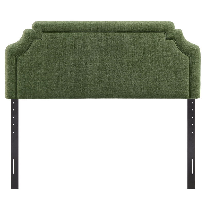 Magnolia Upholstered Fabric King Size Headboard In Foliage, King, Foliage