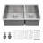 32" L x 18" W Undermount Kitchen Sink Double Bowl 16 Guage Stainless Steel Sink with Sink Grid and Basket Strainer