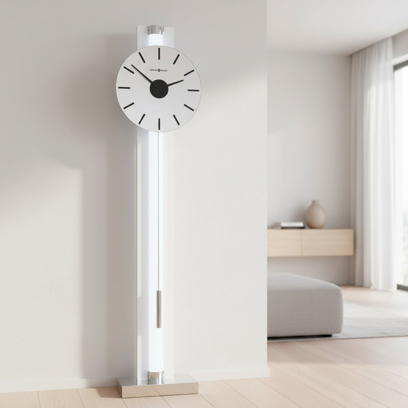 Alina II 77.75'' Metal Floor Clock