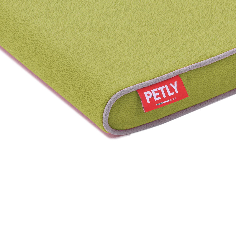 Orthopedic Microfibre Pet Bed, Green, Large (120cm W x 80cm D)
