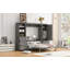 Grand lit escamotable mural avec placard, tiroirs et tablettes-1222487510