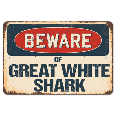 Adhésif décoratif grand requin blanc