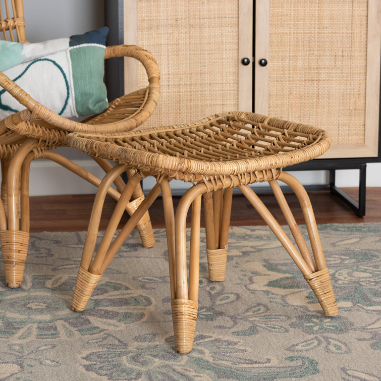 Bay Isle Home Comfort Rattan Accent Stool