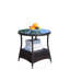 Table basse ronde en verre pour l'extérieur, meubles de patio 1 avec verre trempé transparent