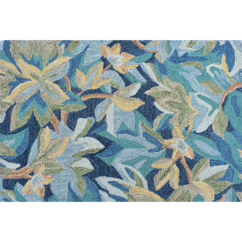 Avalonian Handmade Hand Tufted Wool Blue/Green Rug, Rectangle 2' x 3'