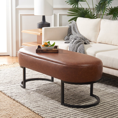 Faux Leather Upholstered Bench