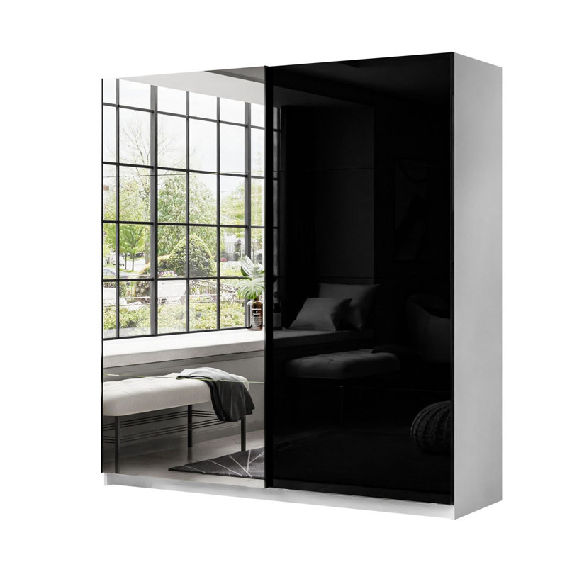 Laleh 2 Door Sliding Wardrobe, 215cm H x 194cm W x 62cm D