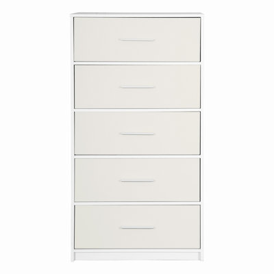 Commode 5 tiroirs avec tiroirs en tissu