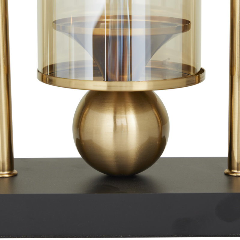 Modern Metal Abstract Candle Holder, 13.3" H x 7.9" W x 4.2" D