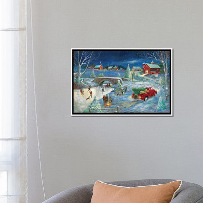 «Warm Holiday Memories», reproduction d'art sur toile encadrée