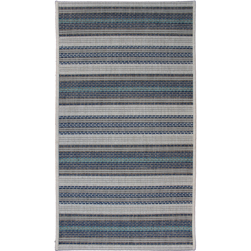 Tapis intérieur/extérieur brun/gris/ivoire Bewley, Rectangle 3 pi 9 po x 5 pi 5 po