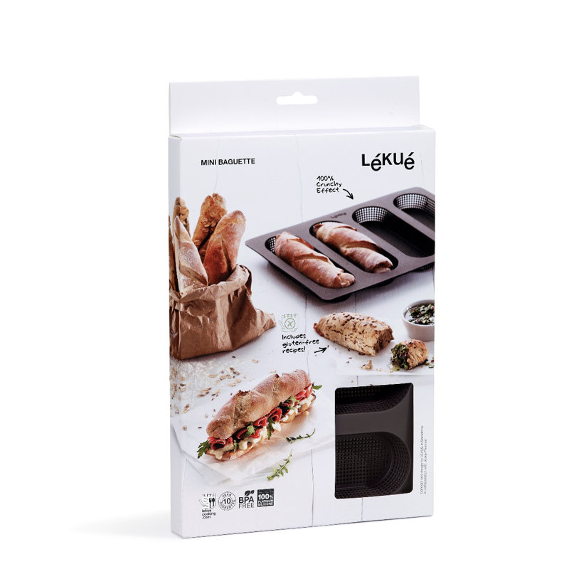 Mini baguette en silicone perforée brillante