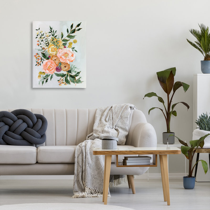 Paquet de fleurs brossées, conception par Annie Quigley, H 20 po x l 16 po