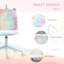Knag Fluffy Unicorn Office Chair w/ Swivel Wheel, Cute Desk Chair, Rainbow