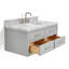 Ensemble de meuble-lavabo mural simple 43 po Macmullin Akenzie-855849819-855849820