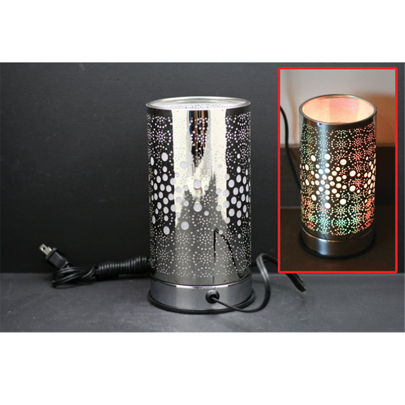 Lampe de table métallique 8,5 "avec prise