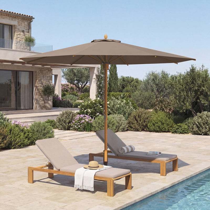 25.4cm Market Parasol, Grey