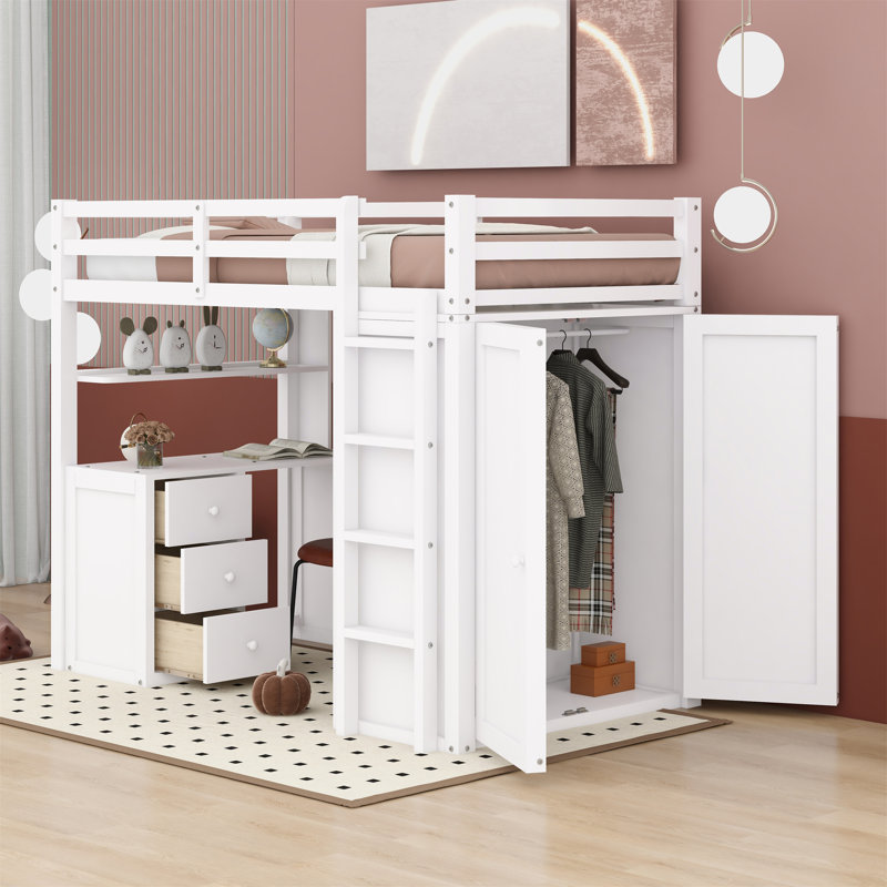 Lit pour enfant Javers, Blanc