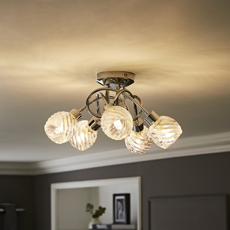Donelson Glass Semi Flush Mount, Yes