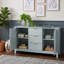 Buffet en bois avec tiroirs, tablettes et portes-132945174