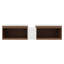 Meuble-lavabo mural 84 po avec lavabo de comptoir en résine, 1 tablette de rangement, 4 portes à fermeture douce