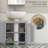 Pedestal Sink Storage Cabinet, Under Sink Cabinet, Bathroom Vanity Cabinet With U-Shape And Adjustable Internal Shelf, Gray