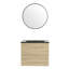 Meuble-lavabo mural 24 po avec lavabo en céramique noire, 2 tiroirs à fermeture en douceur, ensemble KD-115922408