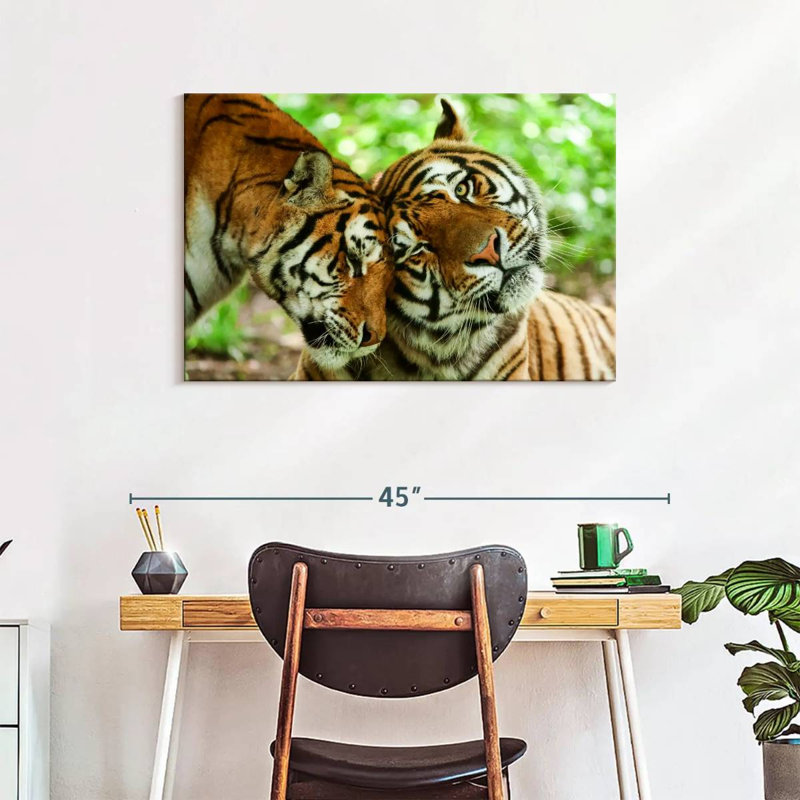 Brampt Loving Tigers, 24" H x 36" W