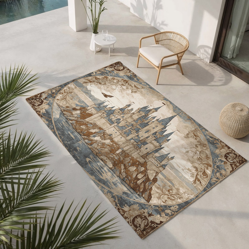 Tapis intérieur et extérieur Glorious Bastion, Rectangle 1 pi 6 po x 2 pi 6 po