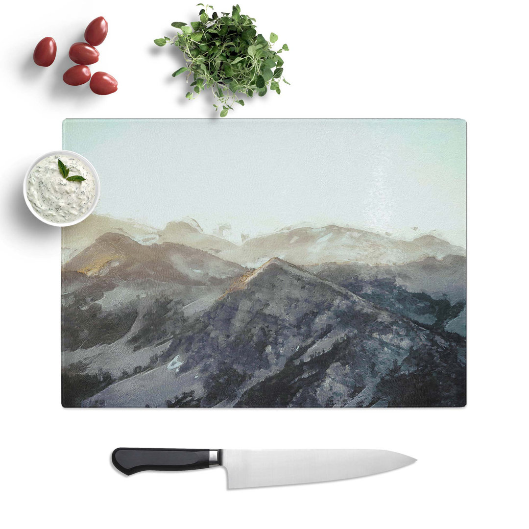 Glass Mountain Range in Abstract Chopping Board