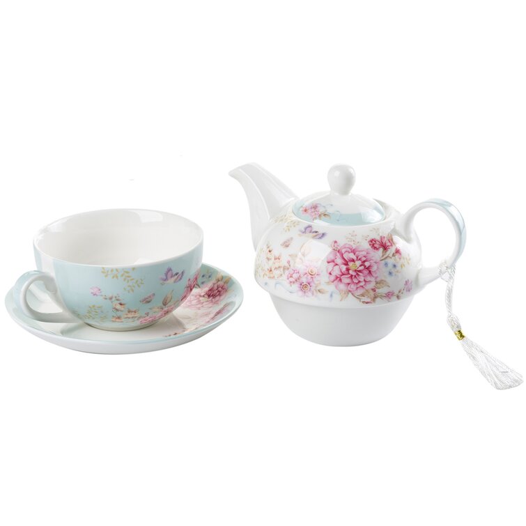 Lily Manor Alisson 0.5ml Stovetop Safe Floral Teapot