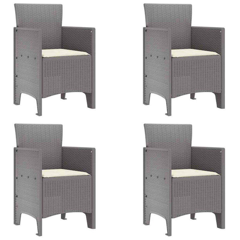 Patio Dining Side Chair, Light Grey, Khaki