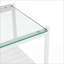 Verre trempé Ensemble de 2 tables basses en panneau de fibres à densité moyenne pour salon, facile à nettoyer et amp; Peu encombrant