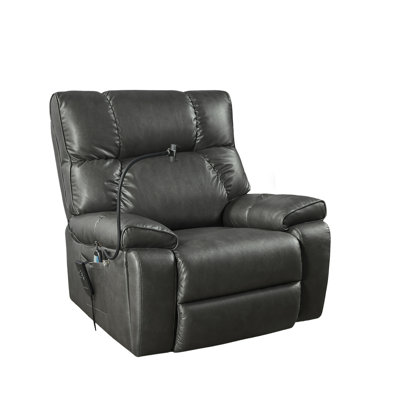 Recliner Chair With Phone Holder,Electric Power Lift Recliner Chair With 2 Motors Massage And Heat For Elderly, 3 Positions, 2 Side Pockets, Cup Holde -  STYLISH, OKKK612-W820S00042