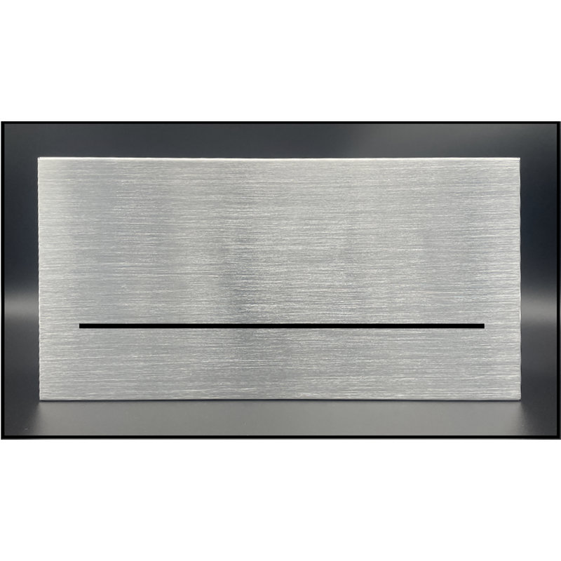 Panneau d'adresse en aluminium illuminé, Argent brossé