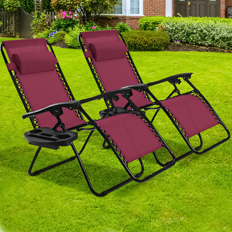 Folding Zero Gravity Chair, Red