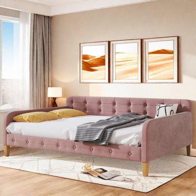 Lish Upholstered Daybed with 4 Support Legs by House of Hampton