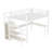 Loft Bed With L-Shaped Desk And USB, Metal Loft Bed With Wardrobe And Adjustable Shelf, High Loft Bed With LED For Kids Teens Adults, White Wood-Grain