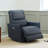 Santo Genuine Leather Swivel Power Recliner-107225108