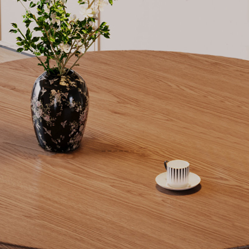 Table de salle à manger ronde en bois d'hévéa, H 29,53 po x L 47,24 po x l 47,24 po